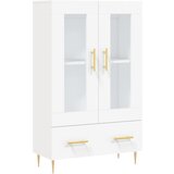 Maison Chic Visoka omara - Komoda - Predalnik bela 69,5x31x115 cm inženirski les, (21720336) | Shoptok.si