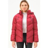 Dewberry Z6769 WOMEN'S COAT-BURGUNDY Cijene