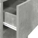 vidaXL Računalniški stolp s predalom betonsko sivo 30x44x74 cm | Shoptok.si