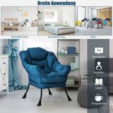 Namještaj Tapecirana fotelja s naslonima za ruke i bočnim džepom Fotelja za opuštanje Ležaljka TV fotelja, | shoptok.hr