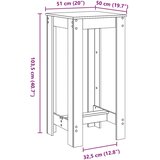  Barski stol boja hrasta 51 x 50 x 103,5 cm konstruirano drvo | shoptok.hr