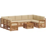  Setovi sofa 10 pcs Prirodna i bež Čvrsto drvo akacije | Eponuda.ba