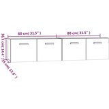  Zidni ormarići 2 kom boja dimljenog hrasta 80x35x36,5 cm drveni | Eponuda.com