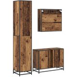  Set namještaja za kupaonicu 3 pcs Staro drvo Konstruirano drvo | shoptok.hr