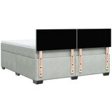 vidaXL Box spring postelja z vzmetnico svetlo siva 180x200 cm žamet | Shoptok.si