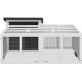  Kavez za zečeve sivi 144 x 123 x 67,5 cm od masivne borovine | shoptok.hr