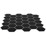  Heksagonska pločica 50 pcs Crna 30 x 30 cm Poliuretan i PET | shoptok.hr