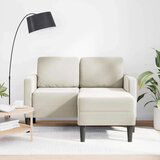 SOFA 2-sedežni kavč z ležiščem v obliki črke L, kremast 125 cm žamet | Shoptok.si