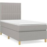 Maison Chic Box spring postelja - Vzmetna postelja z vzmetnico svetlo siva 90x190 cm blago SL12820, (21901373) Cene