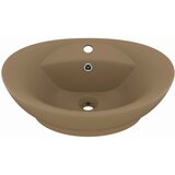  Luksuzni ovalni umivaonik mat krem 58,5 x 39 cm keramički | shoptok.hr