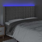 LED posteljno vzglavje svetlo sivo 163x16x118/128 cm žamet, (20793065) | Shoptok.si