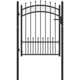  Vrata za ogradu EMMEN s šiljcima čelik 104x109,5 cm crna | Eponuda.com