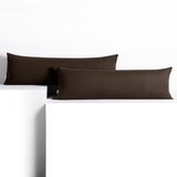 DecoKing Jastučnica za valjkasti jastuk Amber 20x145 cm, tamnosmeđa Slike