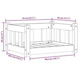  Krevet za psa Vosak smeđa 55 x 45 x 28 cm Čvrsto borovo drvo | shoptok.hr