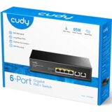  GS1006P network switch Unmanaged Gigabit Ethernet (10 /100 /1000) Power over Ethernet (PoE) Black | shoptok.hr