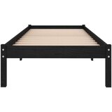  Okvir za krevet od masivnog drva crni 75 x 190 cm 2FT6 mali | shoptok.hr