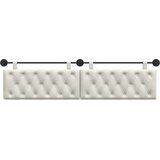  Držeće uzglavlje Zidne Krema 210 x 55 x 7 cm Baršun - Krema 200 cm bez LED | shoptok.hr