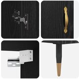 Visok predalnik 2 pcs Črna Orehovina 69,5 x 34 x 180 cm, (5000108576) | Shoptok.si