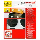 Fix-o-moll gumb na čičak (promjer: 35 mm, crne boje, lijepljenje, 2 kom.) Cijene