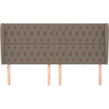  Uzglavlje s ušima smeđesivo 203x23x118/128 cm od tkanine | shoptok.hr
