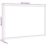 vidaXL Magnetna bijela ploča s okvirom od punog borovine 60x40 cm | shoptok.hr