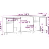  Komode bijela 3 kom od konstruiranog drva | shoptok.hr