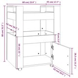  Kuhinjska kolica bijela 60 x 45 x 80 cm od konstruiranog drva | shoptok.hr