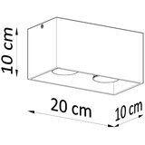 Stropna svetilka QUAD bela, (21348028) | Shoptok.si