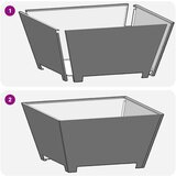 vidaXL Ognjišče Kvadratno 80x80x40 cm Iz Nerjavečega Jekla, (22009851) | Shoptok.si