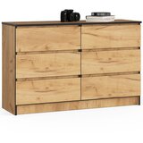 AKORD Komoda, 6 Predalov, Hrast Craft, (5000332155) Slike