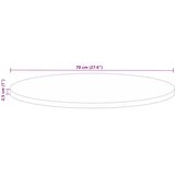 Stolna ploča Ø 70 x 2,5 cm okrugla od masivnog obnovljenog drva | shoptok.hr