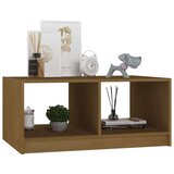 vidaXL Klubska mizica medeno rjava 75x50x33,5 cm trdna borovina | Shoptok.si