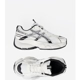 Shelvt White and black comfortable sneakers with mesh | Shoptok.si