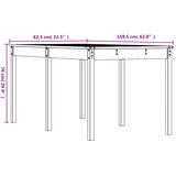  Vrtni stol bijeli 159,5 x 82,5 x 76 cm od masivne borovine | shoptok.hr