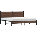 Metalni okvir kreveta bez madraca smeđa boja hrasta 160x200 cm | shoptok.hr