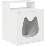 vidaXL Mačja hiša Svetlo Belo 42.5 x 40 x 52.5 cm Konstruiran les, (5000111146) | Shoptok.si