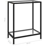  Konzolni stol prozirni 60 x 35 x 75 cm od kaljenog stakla | shoptok.hr