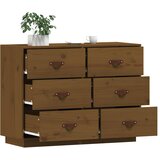  Komoda smeđa boja meda 100 x 40 x 75 cm od masivne borovine | shoptok.hr