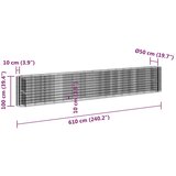  Gabionska povišena gredica od pocinčanog željeza 610x50x100 cm | shoptok.hr