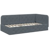  Kutni okvir kreveta Tamno siva 90 x 200 cm Baršun | shoptok.hr