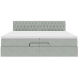  Ottoman krevet s madracem svijetlo sivi 200x200 cm baršun | Eponuda.ba