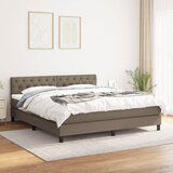 The Living Store Box spring postelja z vzmetnico taupe 160x200 cm blago - Box Spring Postelja, (21437741) Cene