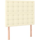  LED uzglavlje krem 100x5x118/128 cm od umjetne kože | shoptok.hr