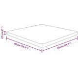  Četvrtasta stolna ploča svjetlosmeđa 40x40x2,5 cm od hrastovine | shoptok.hr