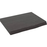 vidaXL Stenska polica temno siva 40x30x4 cm obdelana trdna hrastovina Cene