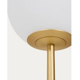 Kave Home Bela/v zlati barvi stoječa svetilka s steklenim senčilom (višina 155 cm) Brisia – | Shoptok.si