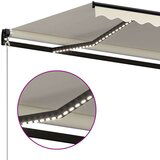 Tenda na ručno uvlačenje s LED svjetlom 350 x 250 cm krem | shoptok.hr