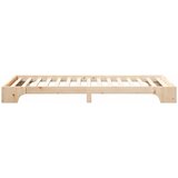  Krevetna konstrukcija Smeđa 100 x 220 cm Čvrsto borovo drvo | Eponuda.com