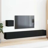  4-delni set TV omare Črni hrast inženirski les, (22012382) | Shoptok.si
