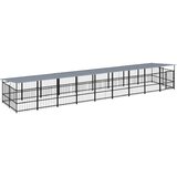  kavez za pse s krovom čelični 16,89 m² | shoptok.hr